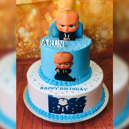 Aonbon Blue Boss Baby 1st Birthday Acrylic Cake UAE | Ubuy