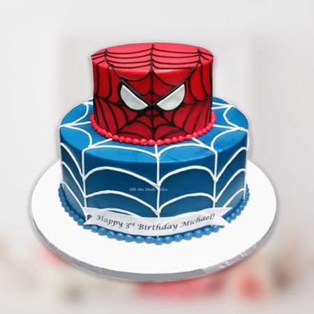 Handpainted Spiderman Cake – Creme Castle