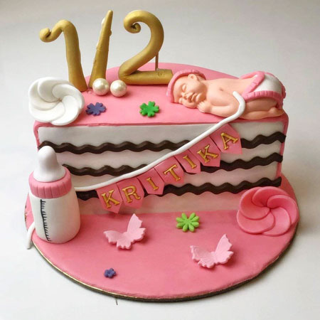 Half Way to One Cake Topper - Celebrate Baby's Half Year Birthday with  Happy 6 M | eBay