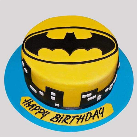 Round Batman Cake- Order Online Round Batman Cake @ Flavoursguru