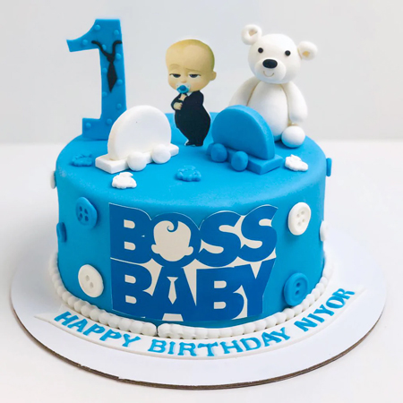 Boss Baby Cake - 2208 | Baby cake design, 1st birthday cakes, Boys 1st  birthday cake