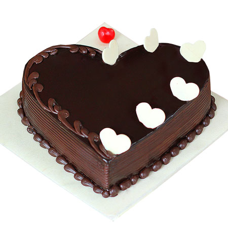 Send German Truffle Heart Cake Online Delivery Kanpur Gifts