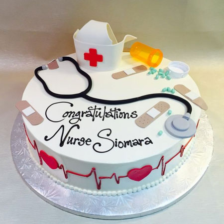 Nurse Cake Topper SVG. Nurse Birthday SVG