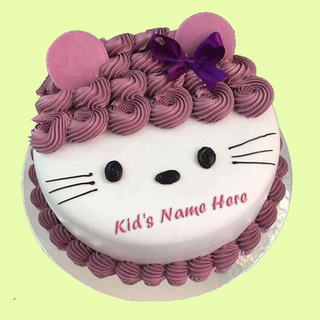 Little Girl Pink And Purple Birthday Cake – Miss Cake
