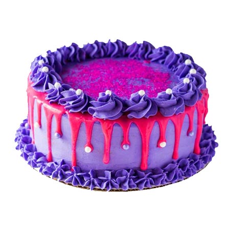 Cake of purple color with rose Royalty Free Vector Image