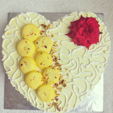 pastrylab_dbpur - #2 Heart shape Dripped Rasmalai Cake 🎂.... | Facebook