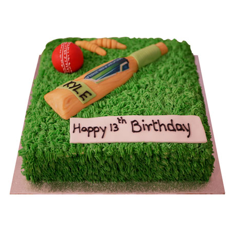 Cricket Theme Cake | Cricket theme cake, Themed cakes, Birthday cake writing