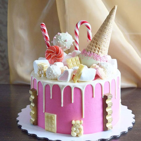 Kate's Kitchen - Rainbow Candy Cake #rainbowcake... | Facebook